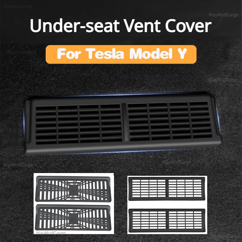 Under-seat Vent Cover for Tesla Model 3 Y Air Conditioning Air Outlet Mask Protection Anti-dirty Pad Car Interior Accessories