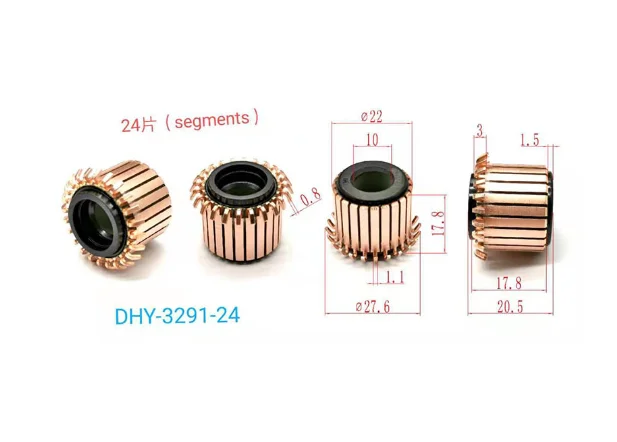 5pcs/10pcs 22x10x17.8(20.5)mm 24P Makita Angle Grinder Commutator DHY-3291-24