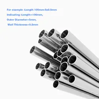 304 Stainless Steel Circular Capillary/Hollow Circular Tube, Outer Diameter 5/6/7/8/9/10/11/12/13/14/15/16-25mm