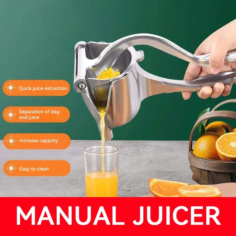 

Heavy Duty Manual Juicer - Aluminum Alloy Fruit Press for Orange Lemon Pomegranate, Hand Squeezer for Kitchen & Bar