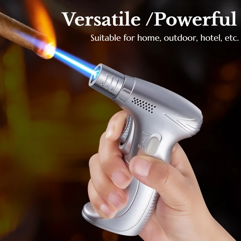 

Metal Handheld Welding Gun Three-fire Flame Gun Igniter Windproof Lighter Point Moxibustion Cigar Barbecue Baking