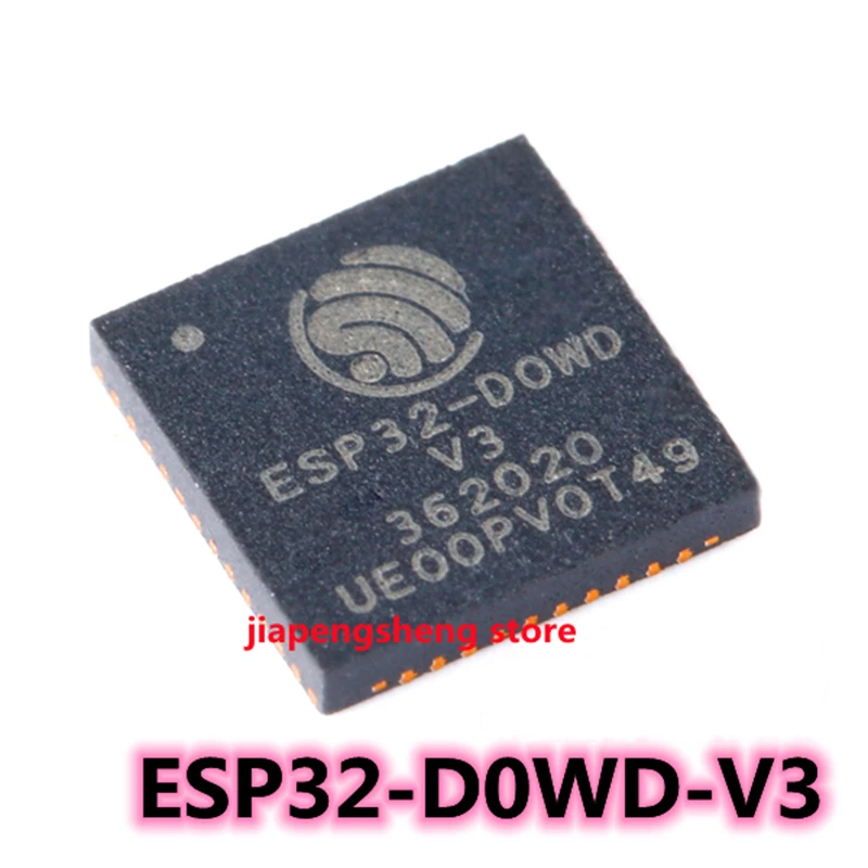 

Dual-Core MCU Wireless Transceiver Chip, Wi-Fi and Bluetooth, ESP32-D0WD-V3, QFN-48, New, Original, 2Pcs