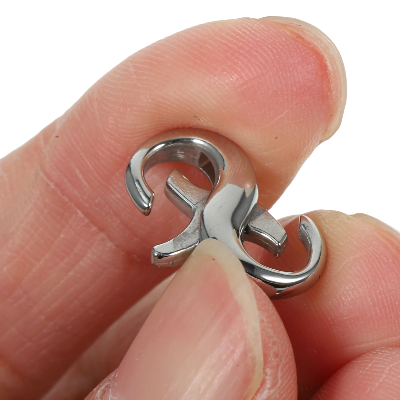 

2pcs Double Head Lobster Clasp Diy Jewelry Making Wear-Resistant Titanium Steel Connector Buckle Craft Supply Pendant Finding