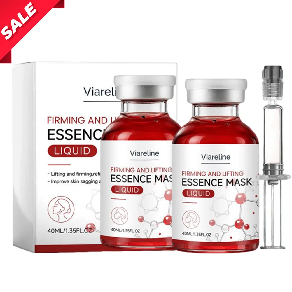 Masque liquide raffermissant et liftant 40ml, sérum hydratant profond pour le visage contre les ridules et le relâchement cutané, soin de la peau minimisant les pores