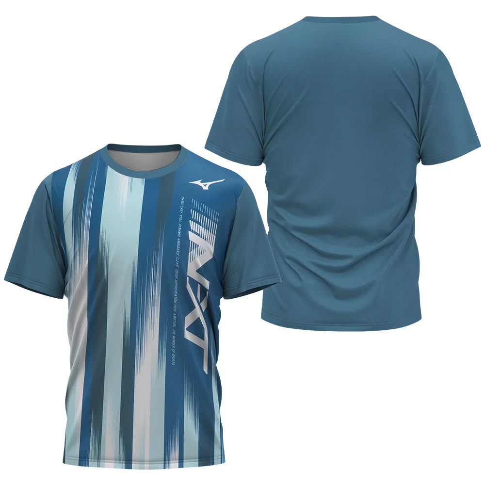 Camiseta de tenis de mesa con estampado floral para hombre, camisa de voleibol de tenis de mesa, playera de Bádminton de secado rápido, verano, 2024