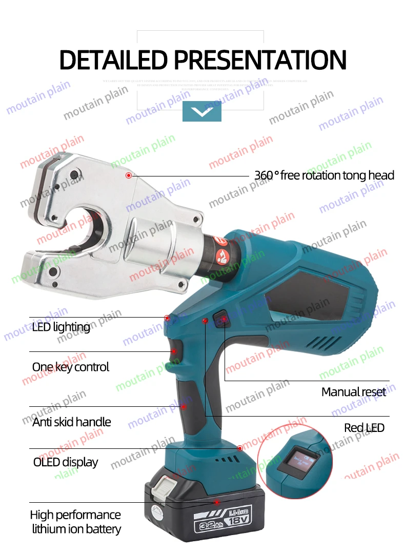 Hydraulic Electrical Pipe Cable Crimping Tool Fastest and Most Reliable Point-crimping Without Dies ZUPPER ED-6B