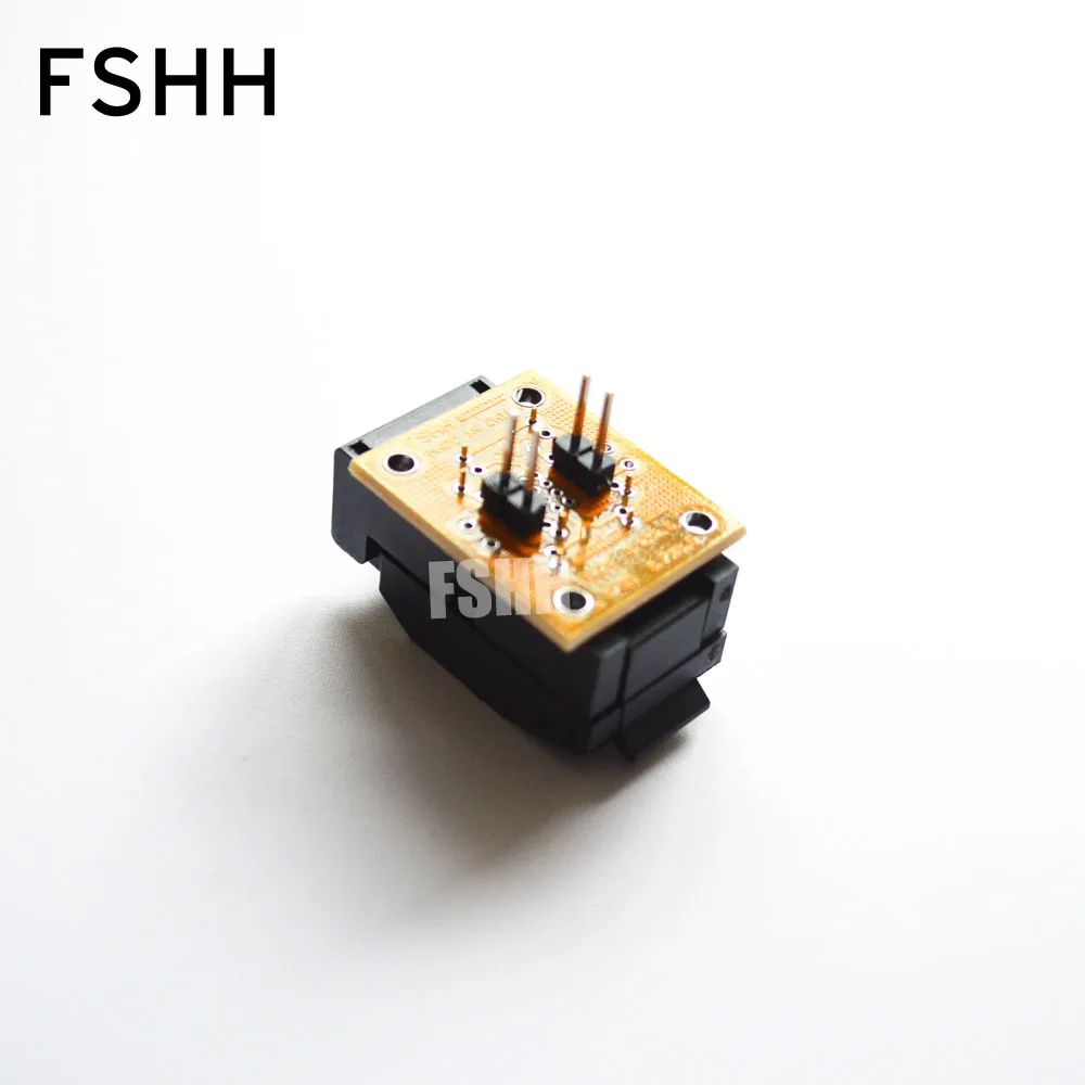 クリスタルテストソケット,qfn4からdip4,qfn4からsop4,wson4,udfn4,mlf4,エージングソケット,サイズ6.7mm × 3.9mm × 2.3mm