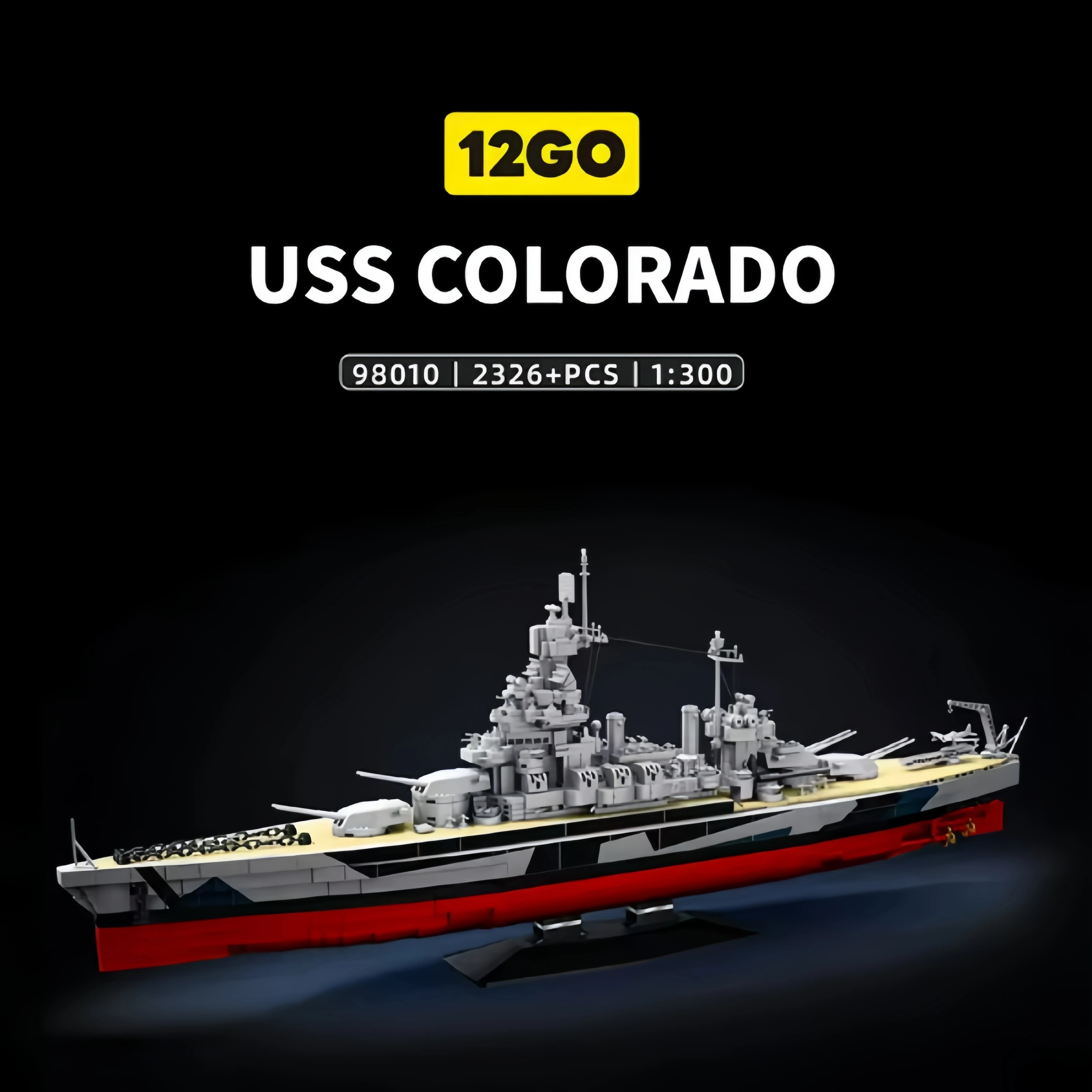 

2568Pcs Military 1:300 Missouri Battleship Building Block Model Desktop Decoration Assembled Ship Blocks Toy Adult Gift