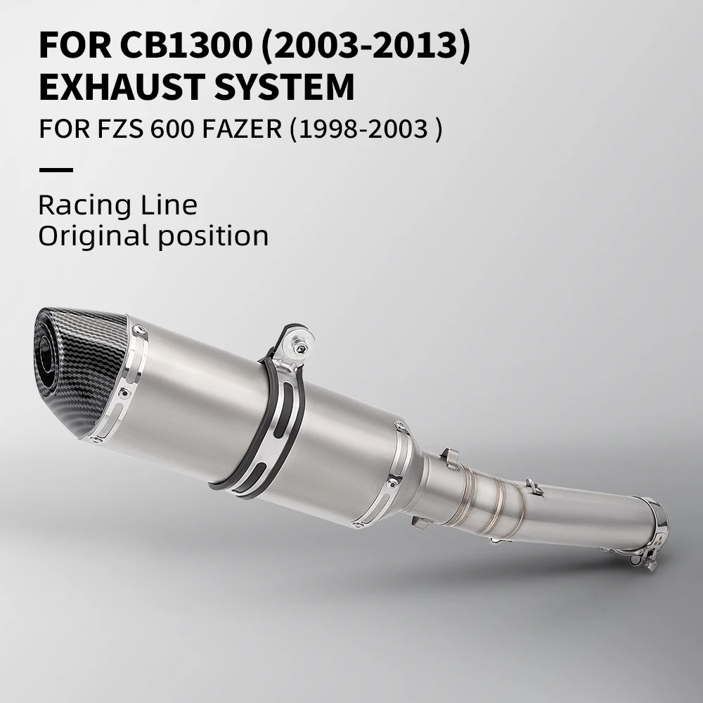 

Motorcycle CB1300 FZS600 FZS 600 FAZER 1998-2003 CB1300 Exhaust pipe mid-section complete system set 2003-2013