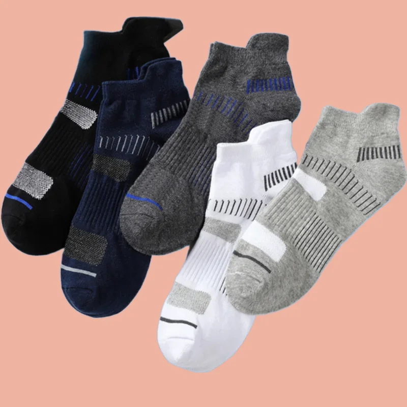 Calcetines cortos de algodón para hombre, calcetín informal, transpirable, absorbente de sudor, 6 pares