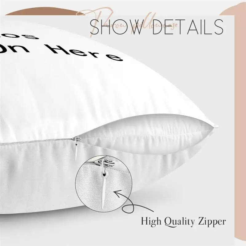 Benutzerdefinierte Kissenbezug mit Bildern Logo DIY individuelle Wurfkissenbezug Home dekorative Hochzeit Haustiere Baby Print Kissenbezug – Detail 7