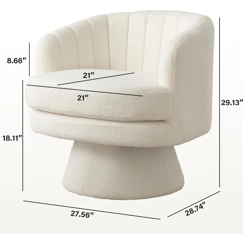 كرسي دوار كراسي الغرور برميل، كرسي حديث لمنتصف القرن لغرفة المعيشة وغرفة النوم والمساحات الصغيرة، كرسي دوار للكرسي