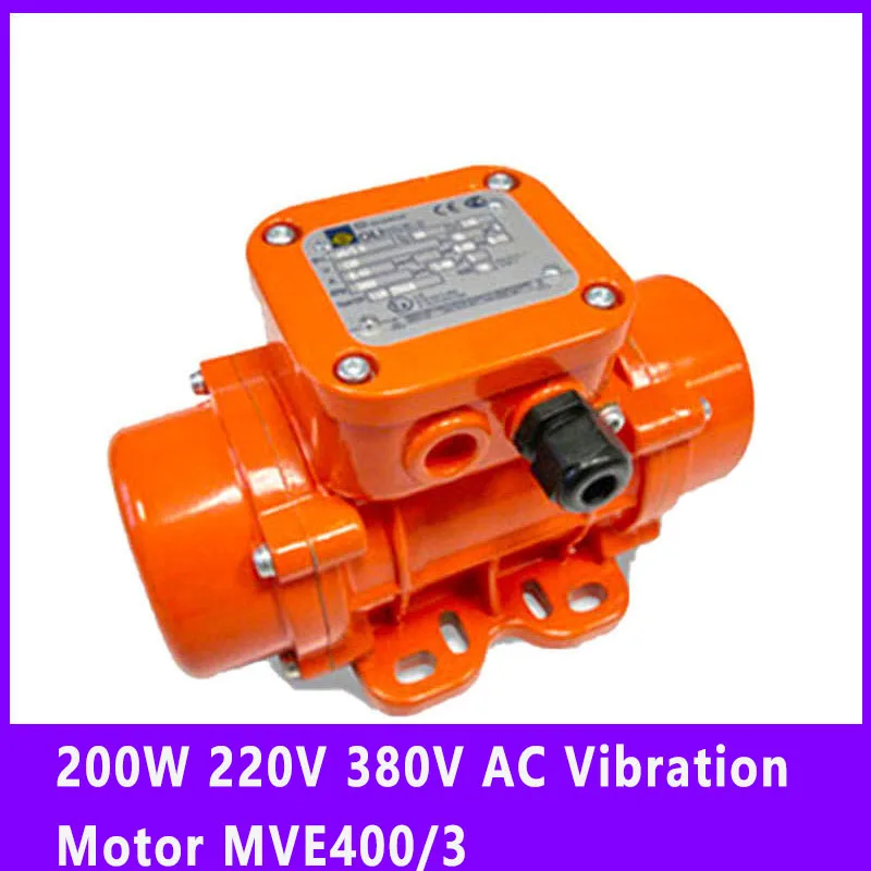 

200W 220V 380V AC Vibration Motor Aluminum Alloy Concrete Vibrator Engine Asynchronous Motor Three-phase Vibrator MVE400/3