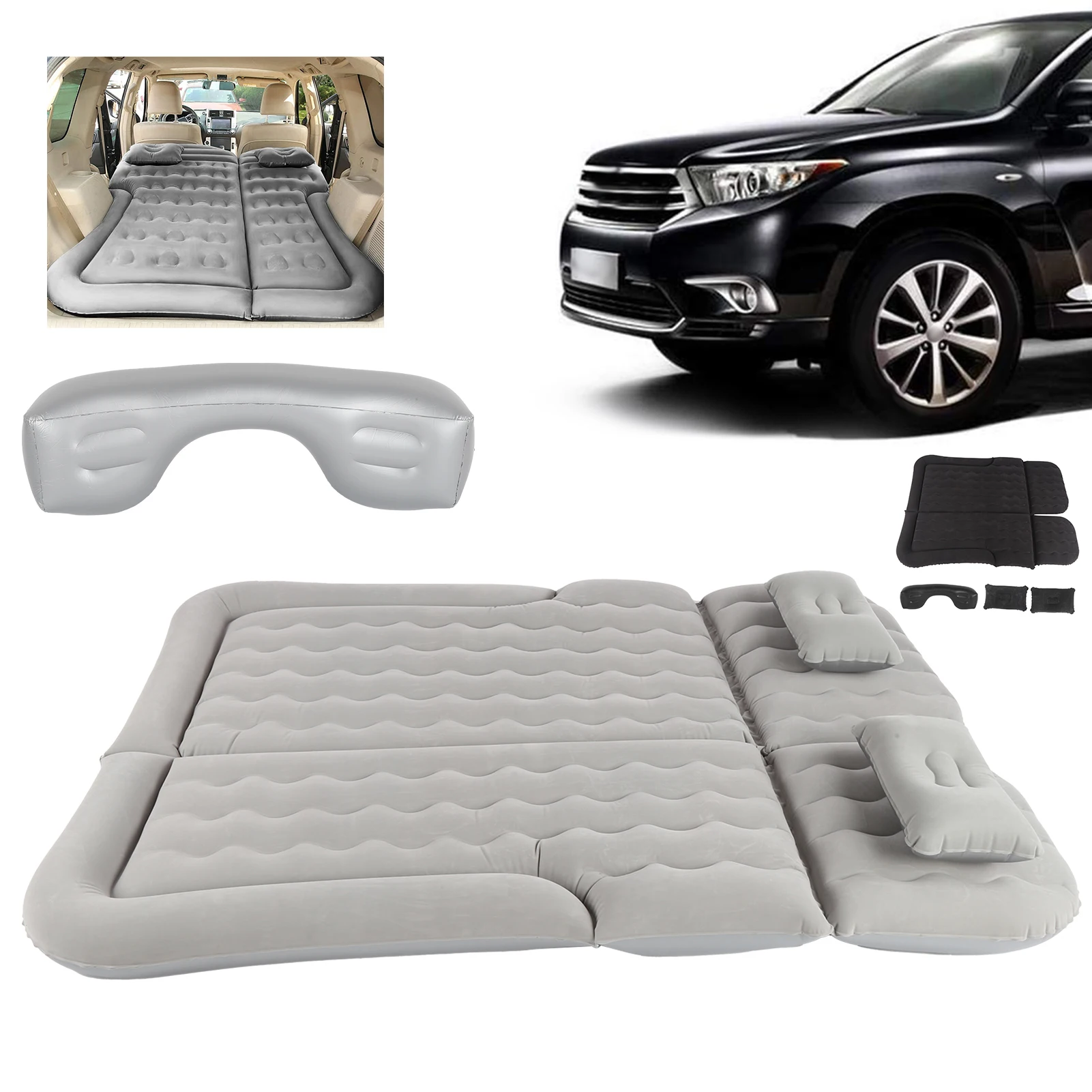 

Air Mattress Car Air Mattress Air Mattress 12V Inflator Pump Electric with Flocking Travel for SUV MPV RV Outdoor Airbed