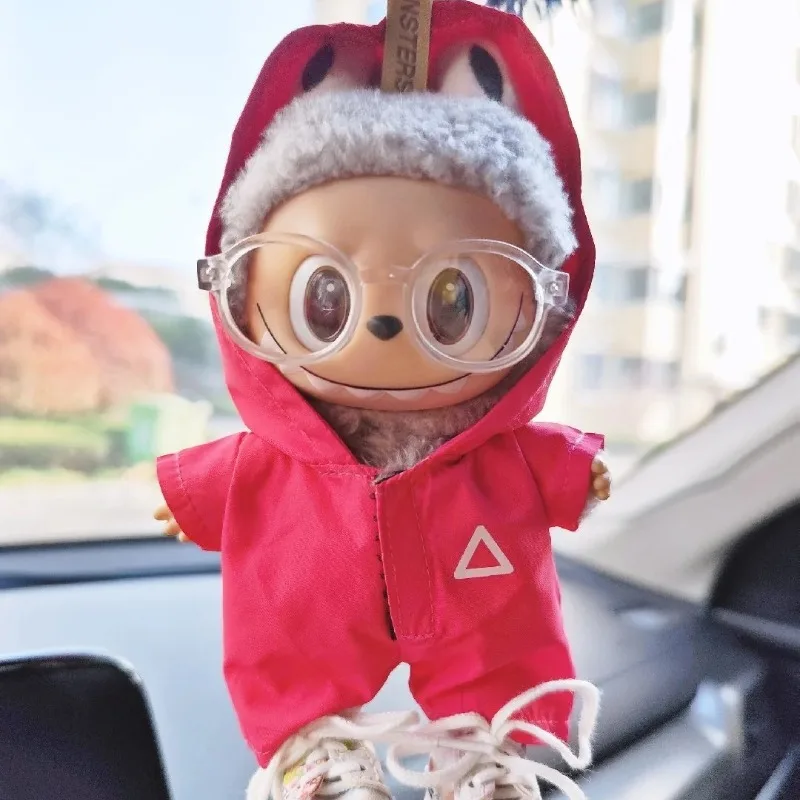 Clothes For Labubu Outfit Accessories for The Monster Korea Kpop Lafufu Idol V1 V2 V3 Commando Jacket Clothing Pendant Mp5