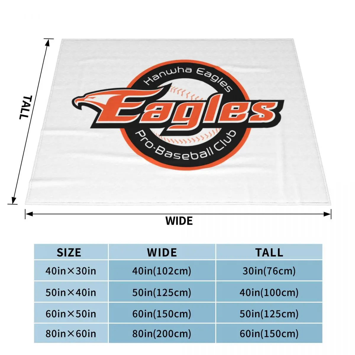 Hanwha Eagles Baseball Team Sport Lover Blanket Coral Fleece Plush Winter Soft Throw Blankets for Bedding Outdoor Bedspreads