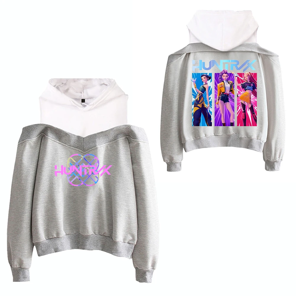 حار Kpop شيطان الصيادين خارج على الكتف طويلة الأكمام مثير هوديي هدية عيد الميلاد لصديقتك