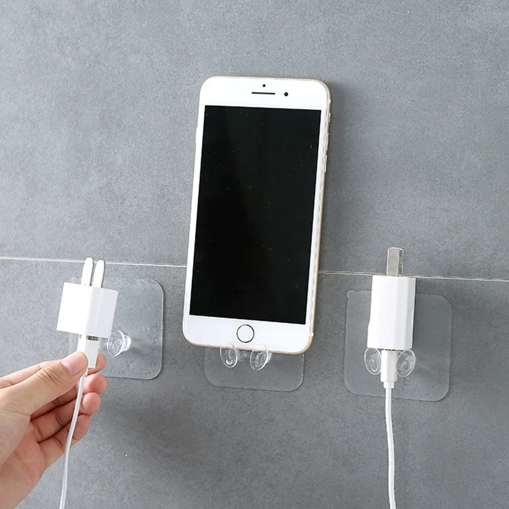 20/1pcs Wall Mounted Hook Punch-free Power Plug Storage Holder Wire Cord Cable Organizer Self Adhesive Kitchen Bathroom Hooks