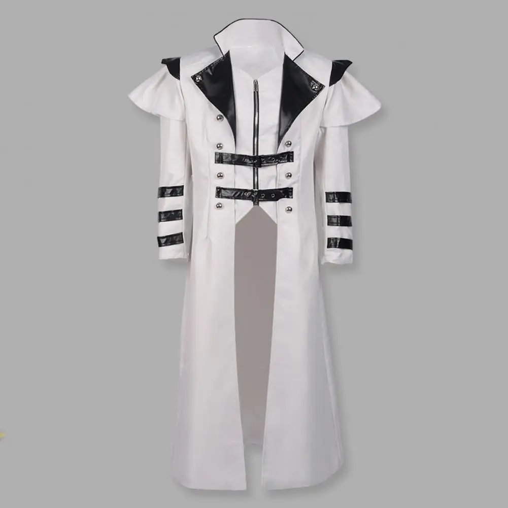 

Color-blocked Lapel Coat Color-blocked Lapel Jacket Medieval Royal Gothic Steampunk Cosplay Men's Coat for Halloween Stage Show