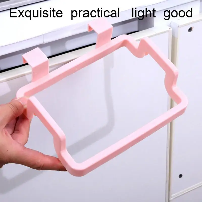 Muti Colors Creative Hanging Trash Rubbish Bag Holder Garbage Rack Cupboard Cabinet Storage Hanger For Kitchen