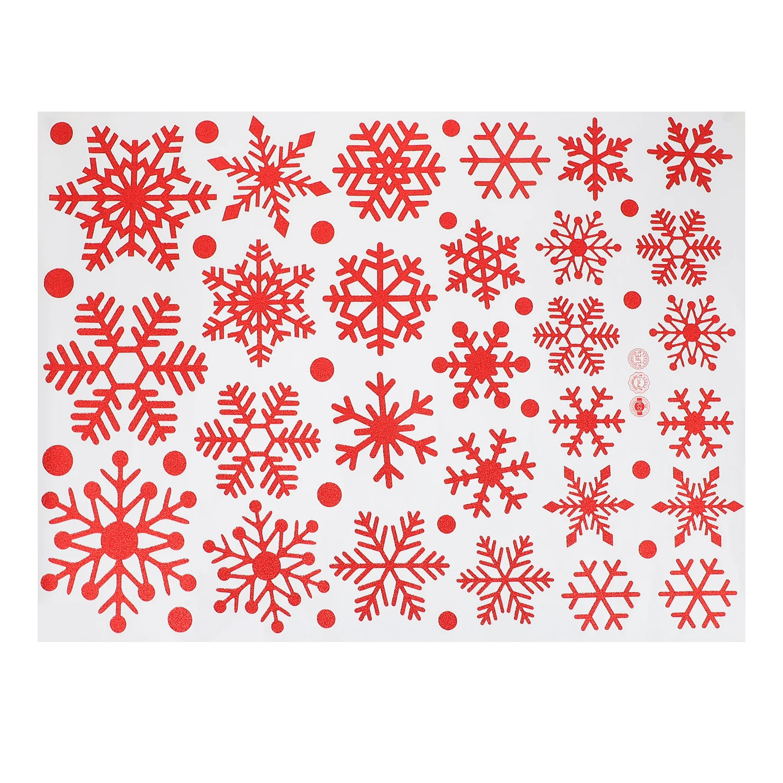 1 Sheet Christmas Theme Snowflake PVC Sticker Removable Self-Adhesive Window Decoration Holiday Wall Sticker Xmas Decals