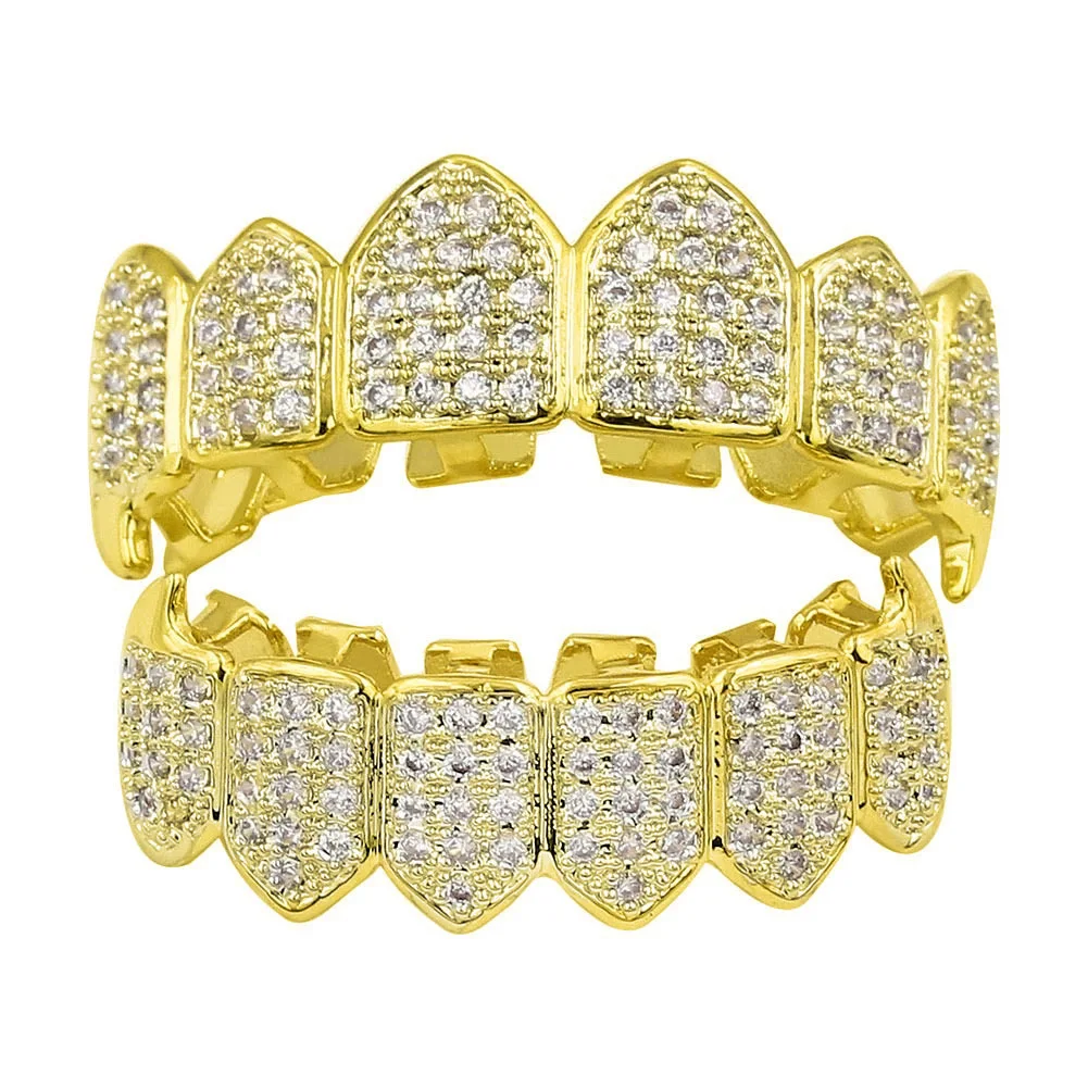 1Pc Fashion Unique Design Copper Inlaid Purple Zircon Hip Hop Teeth Grillz Body Jewelry CZ Tooth Halloween Party Essential Gift