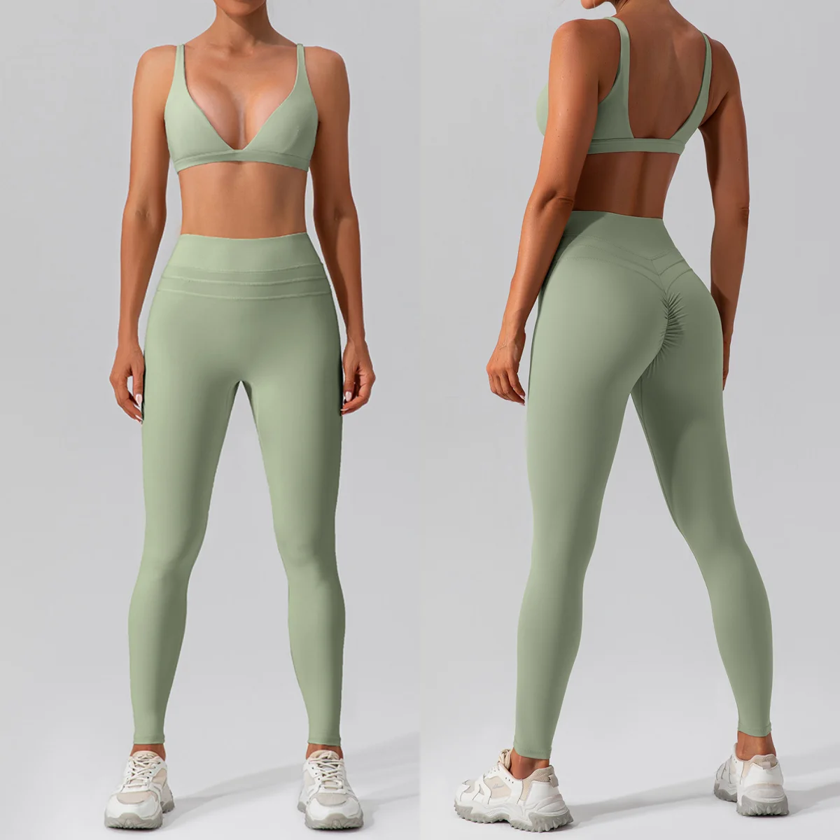 

Yoga Set Gym Set Workout Clothes for Women Seamless Leggings Sports Bra Suit Female Clothing High Waist pants Women Tracksuit