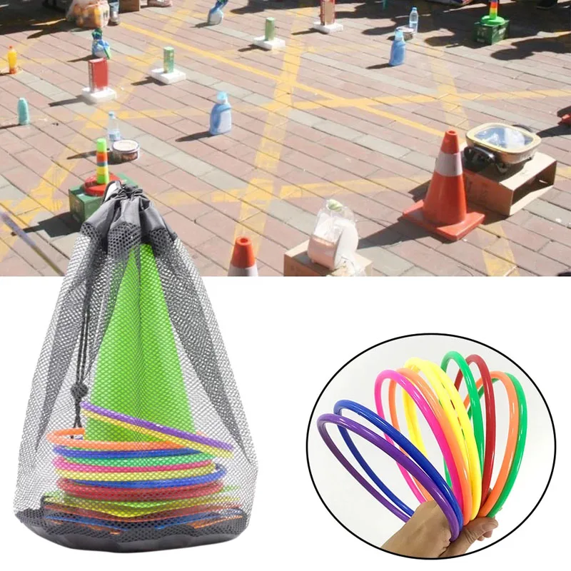 Carnival Games Combo Set para crianças e adultos, cones plásticos, Ring Toss, brinquedos de integração sensorial, quintal, gramado, playground, brincadeiras ao ar livre