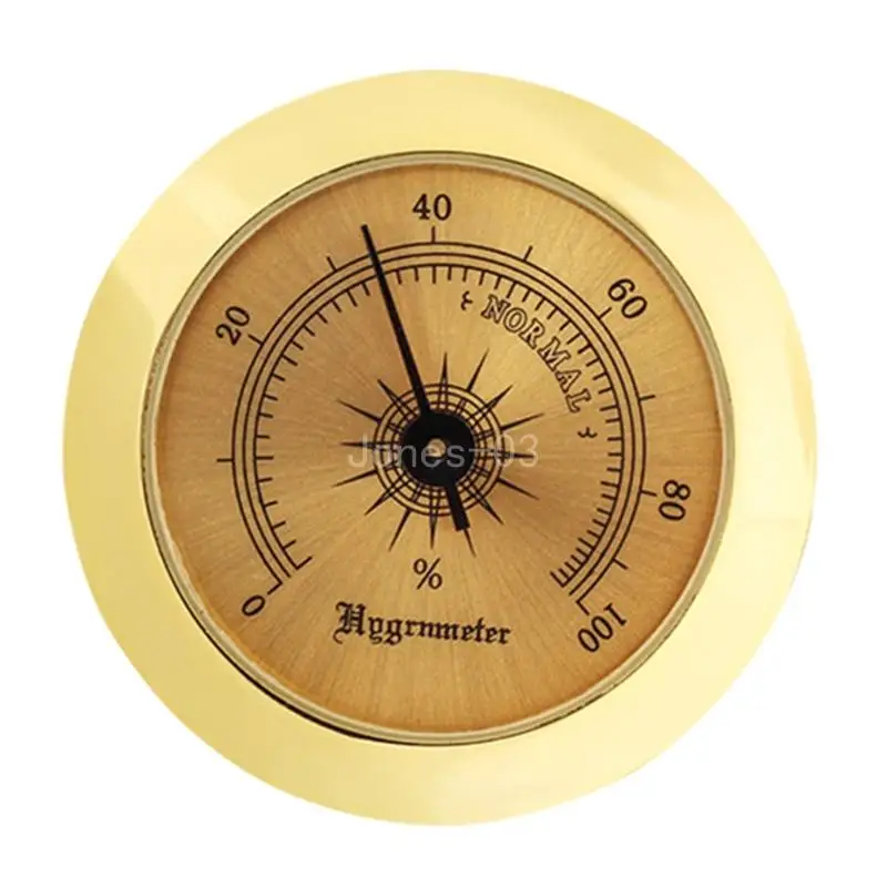 Q6PE 50MM High Industrial Cigar Box Cellar Mechanical Portable Hygrometer