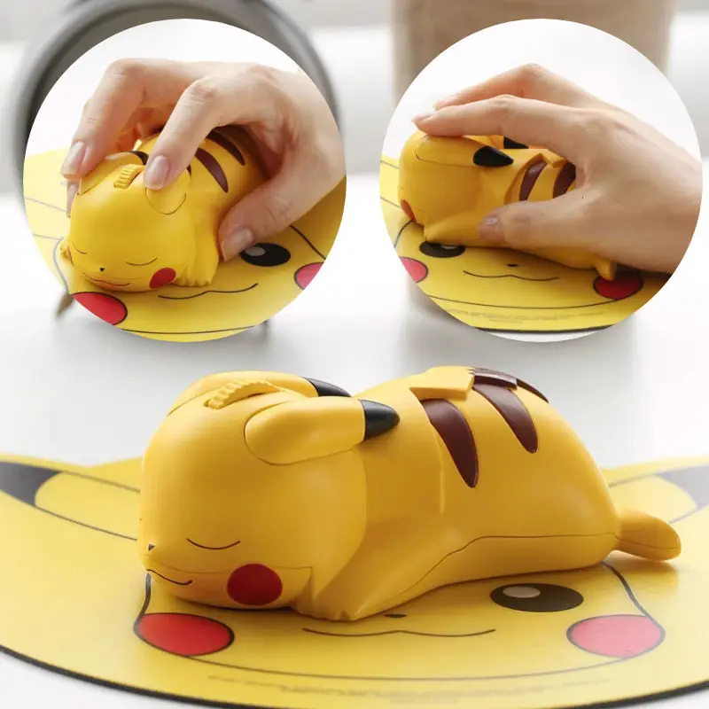 

Pokemon Pikachu Hobbies Computer Peripherals Kawaii Bluetooth Wireless Mouse Festival Gifts For Children fashion Action Figures