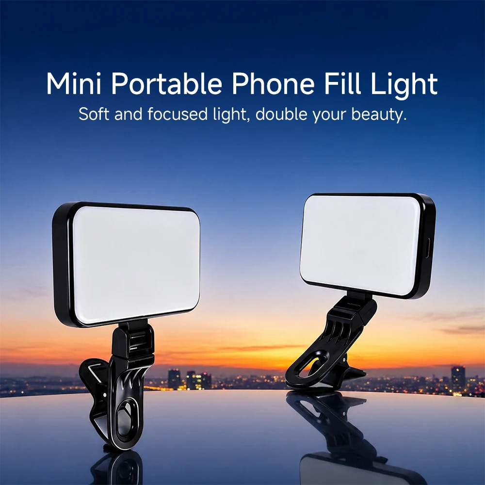 Mini LED Video Light 5W Portable Fill Light for Phone Camera Vlog Selfie Live Streaming 3 Brightness Levels Hot Shoe Photography