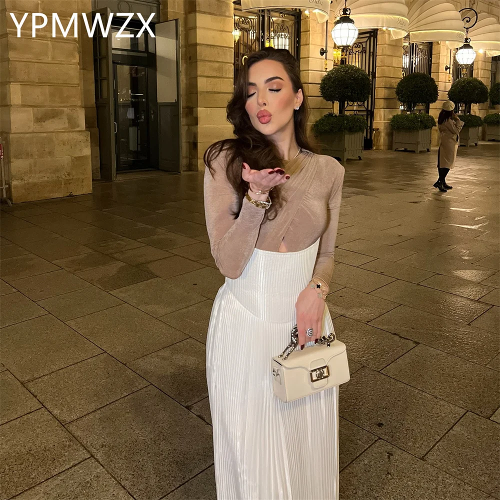 Customized Prom Gown Formal Women Evening Dress YPMWZX Jewel A-line Floor Length Skirts Draped Bespoke Occasion Dresses Party Oc