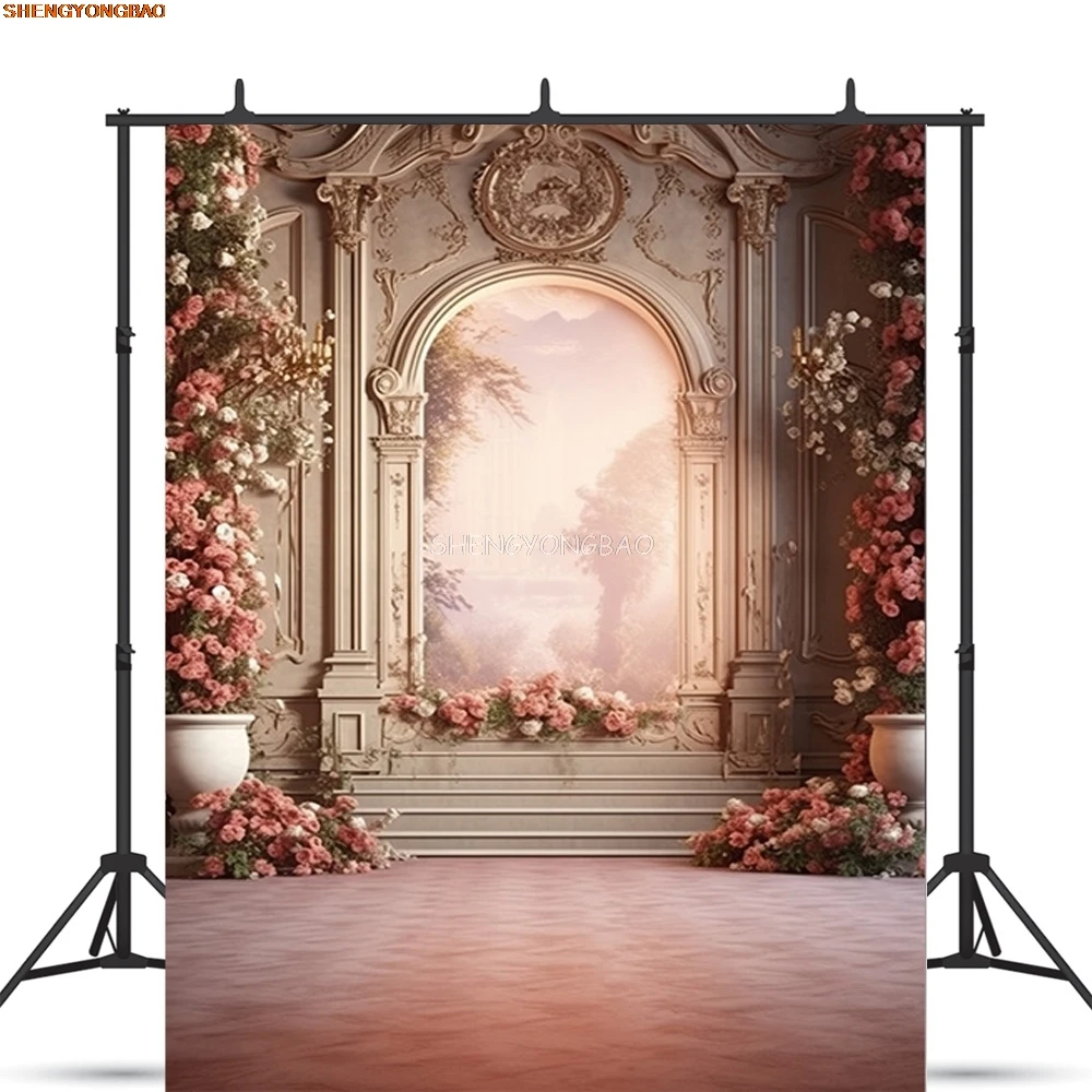 

Pampas Balloon Birthday Photography Backdrop Floral Arches Wedding Maternity Portrait Decoration Photo Studio Background PP-01