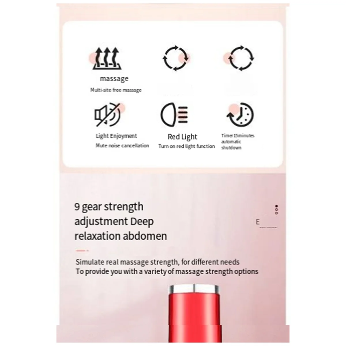 FZFZ Corpo Elettrico Dimagrante Massaggiatore Vibrazione Luce Rossa Fisioterapia Circolazione Sanguigna Bruciatore di Grasso Massaggiatore Addominale