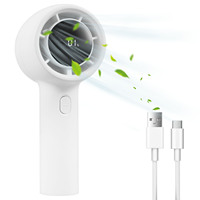 Portable Handheld Fan 1 to 100 Speed Adjustable Turbine Mini Fan 2000mAh USB Rechargeable Personal Fan with Digital Display