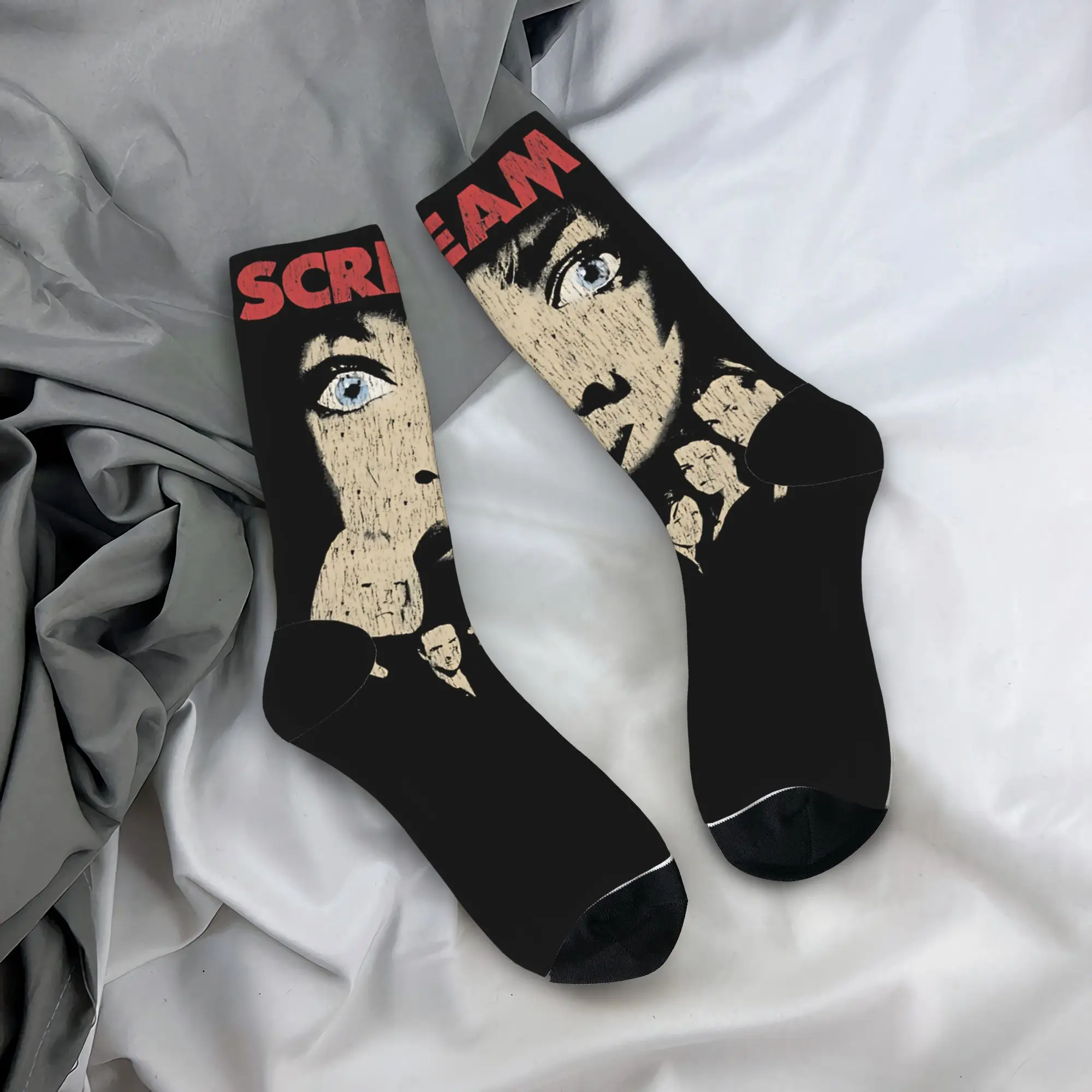 Happy Funny Male Men Socks Novelty Scream Halloween Sock Polyester  High Quality Women Socks Spring Summer Autumn Winter