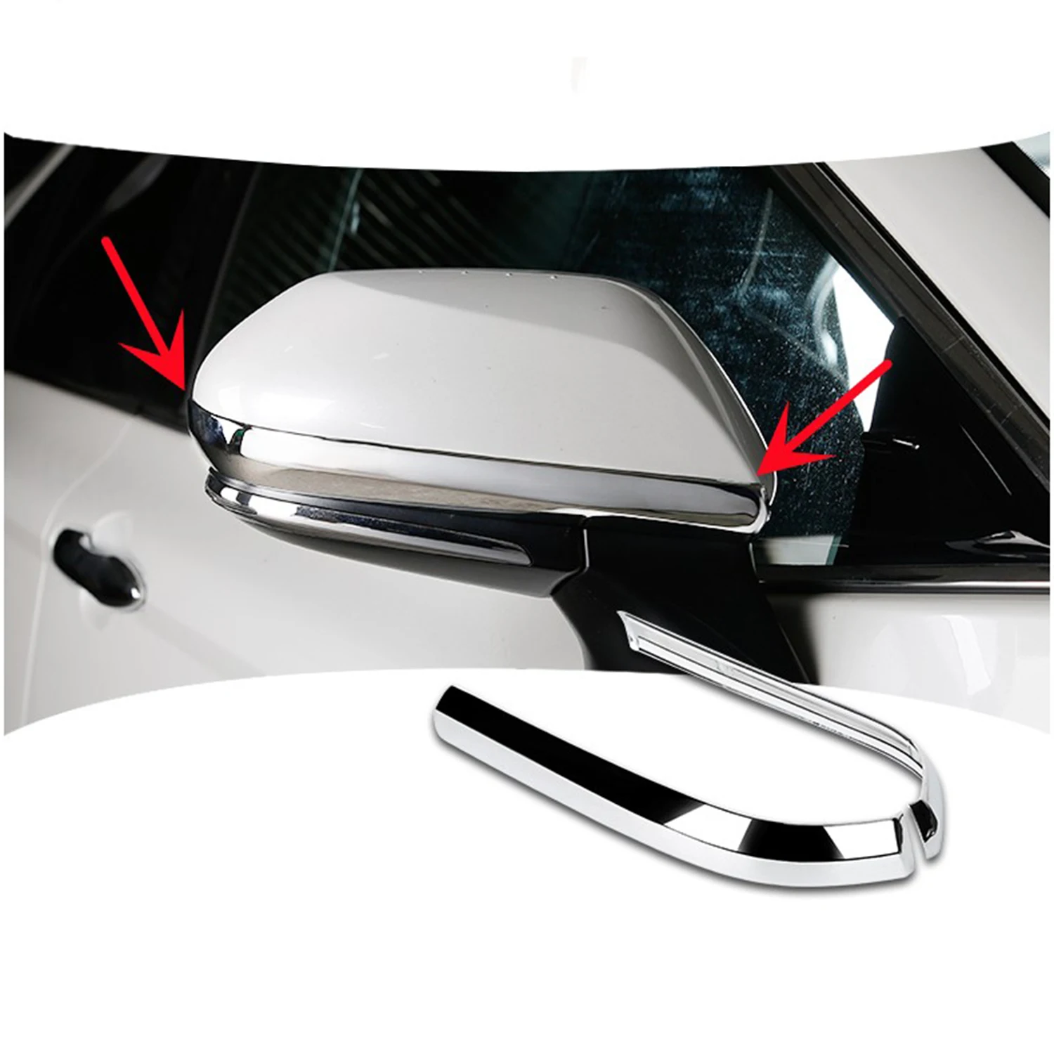 

Car Rearview Accessories Chrome Plated For Toyota Camry 70 XV70 2018 2020 2021 2022 Side Door Mirror Cover Trim Paste Style