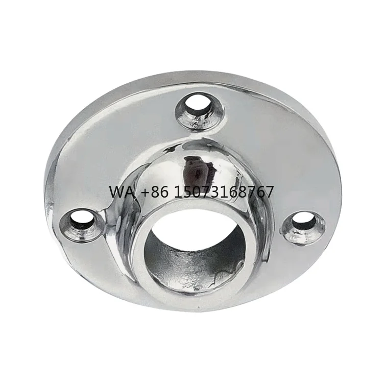 

316 Stainless Steel Marine Hardware Rail Pipe Base 45 Degree Round Pipe Stanchion for Boat Yacht