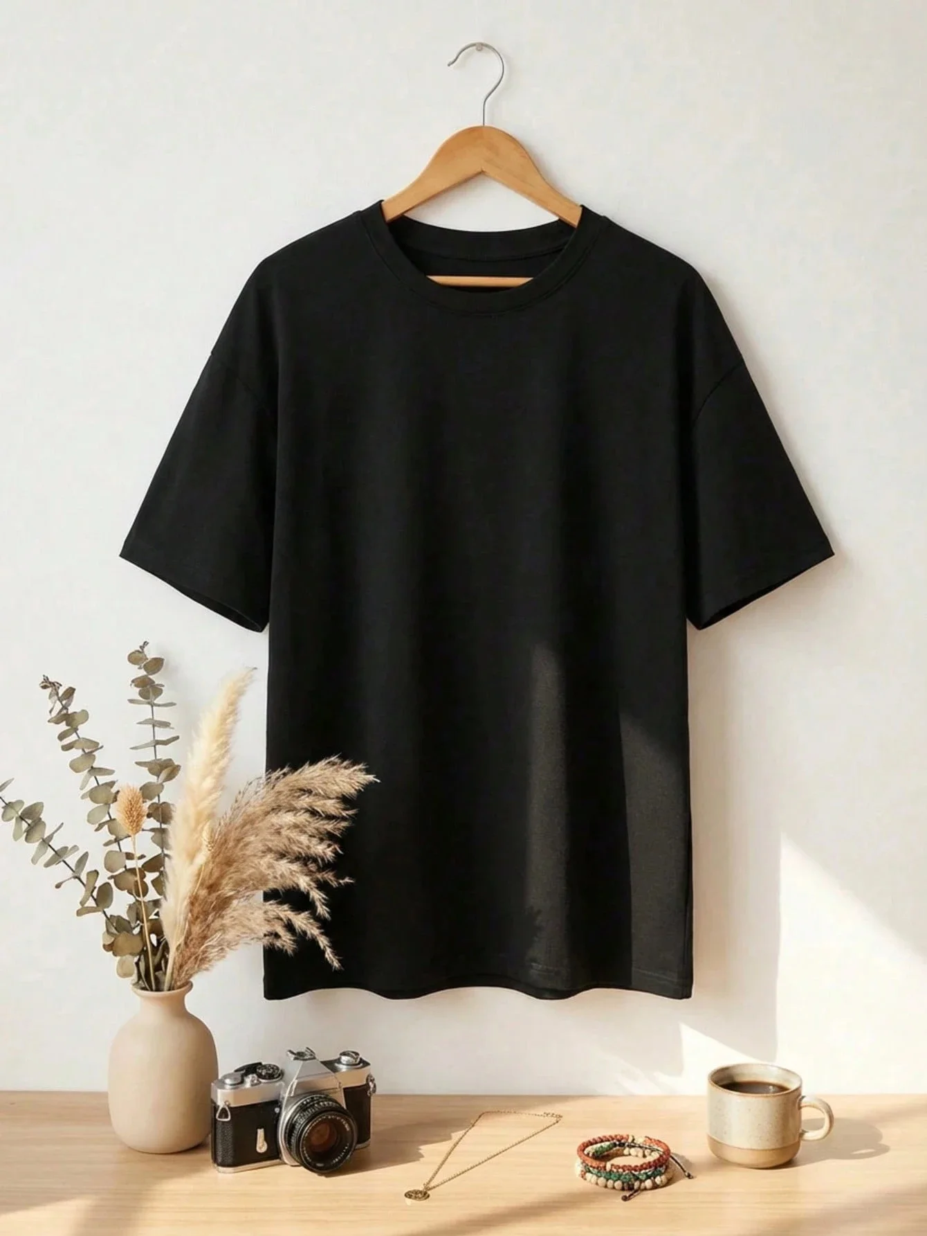 2026 Frühling Sommer Damen Freizeit-T-Shirts – Hochwertige, weiche O-Neck-Shirts aus 100 % Baumwolle für Damen, bequeme einfarbige Oberteile für Zuhause und Outdoor – Detail 8