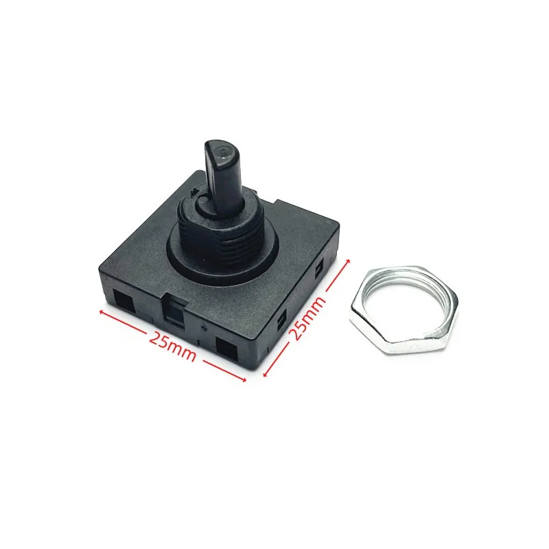 1pcs Gear speed control switch 4, plug 2/3 gear electric pressure cooker health care pot fan square rotating switch 25/32mm LG