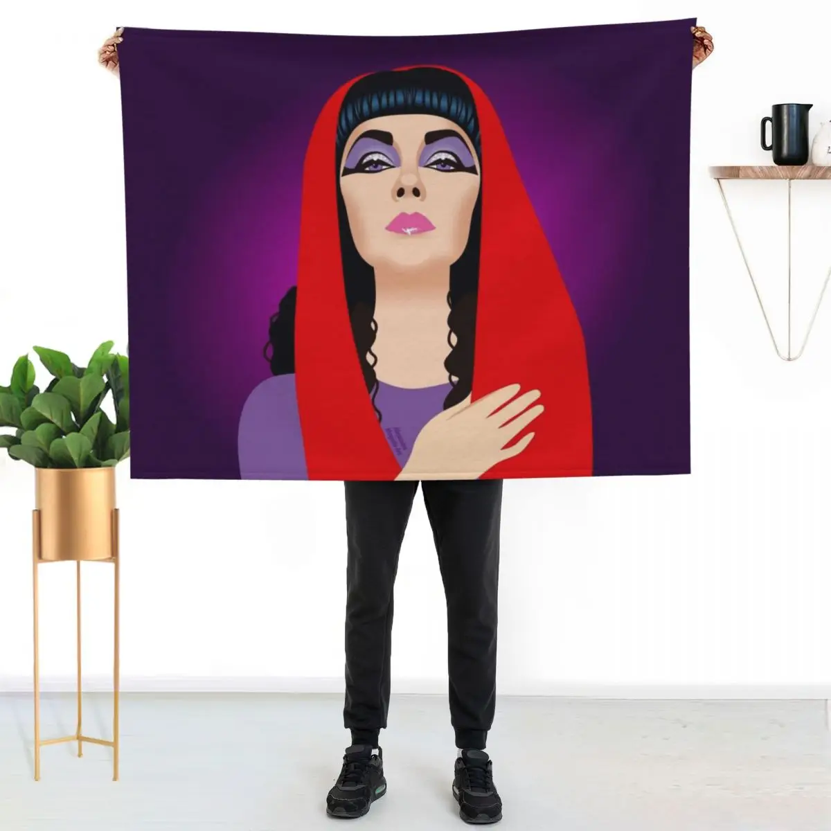 

Violet Cleo Throw Blanket Decorative Soft Throw Blanket for Couch Sofa