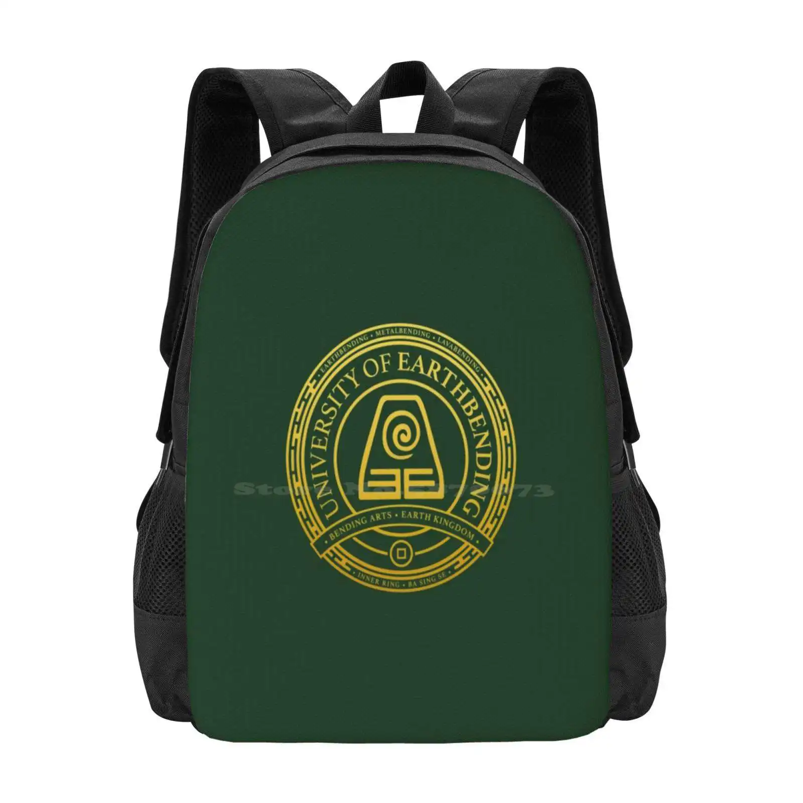 Atla University Of Earthbending : Inspired-Design Pattern Design Bag Student's Backpack The Last Airbender Atla Symbol Tlok