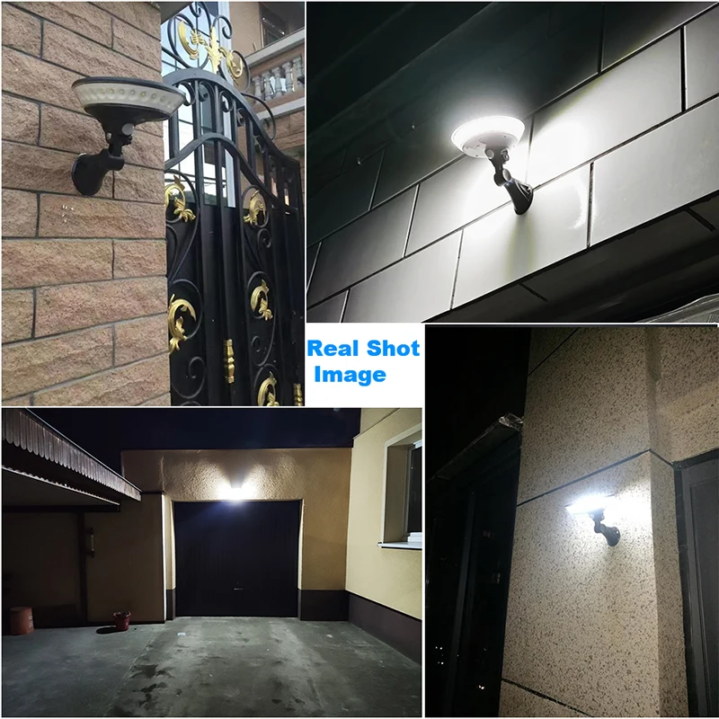 360 درجة مضيئة في الهواء الطلق الشمسية الجدار الخفيفة UFO تعمل بالطاقة الشمسية بوابة PIR الاستشعار مصباح الحديقة فناء التعريفي مصباح الشارع