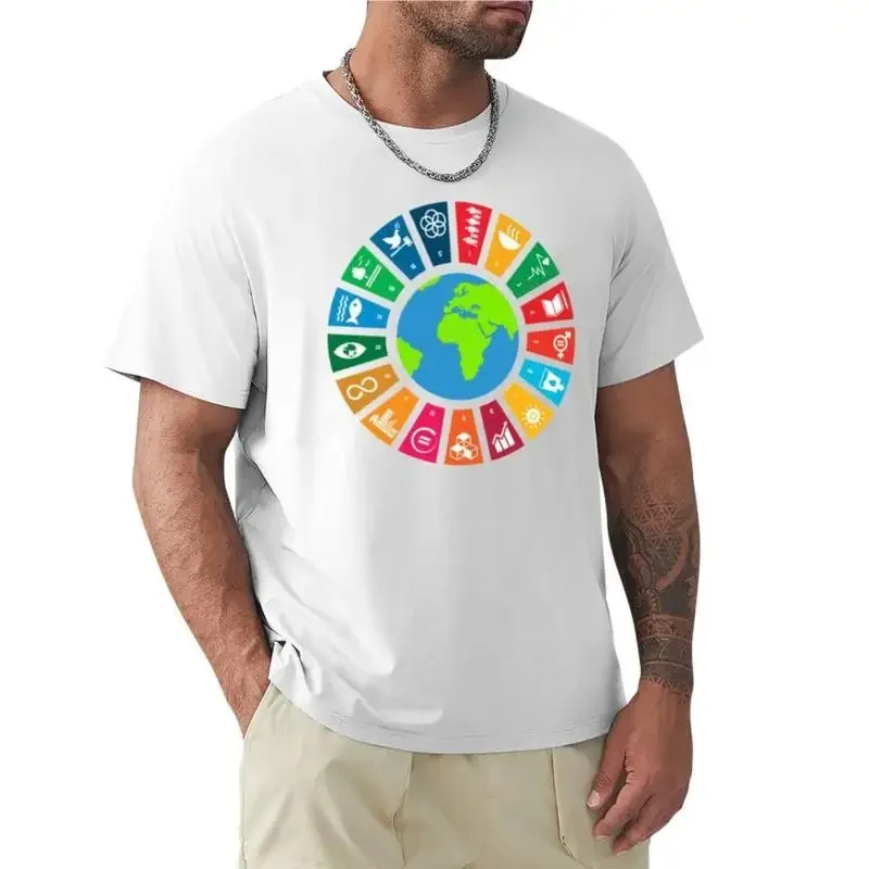 UN SDGs | UN Global Goals Logo | United Nations Sustainable Development Goals 2030 T-Shirt t-shirts male top tees summer