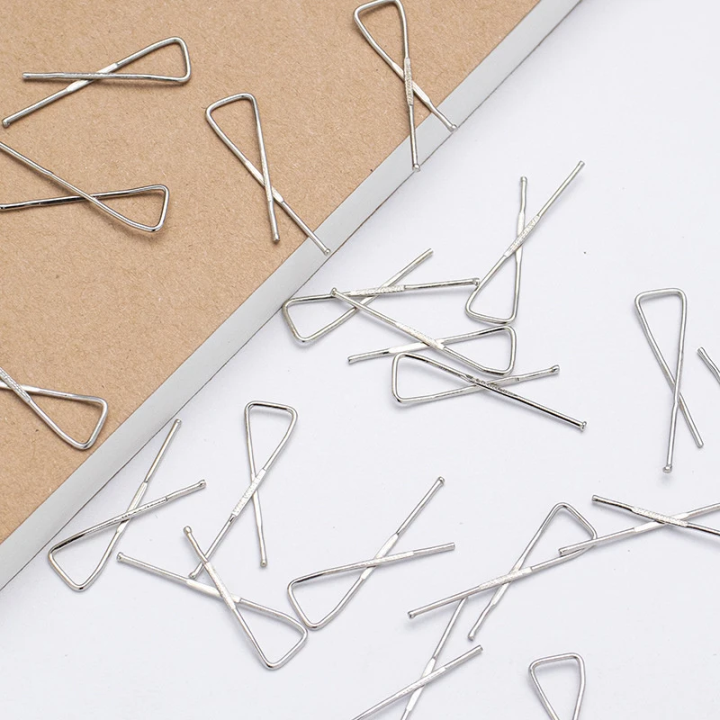 50Pcs 33MM Long Iron Clips For Garment Shirt Collar Package DIY Sewing Jewelry Craft Making Tools Accessories