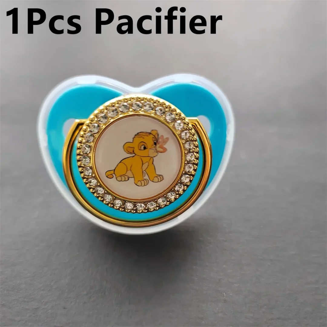 Baby pacifier Pearl pacifier clip Lion King identical crawling suit Cotton baby newborn nipple Newborn pacifier Baby bath gift