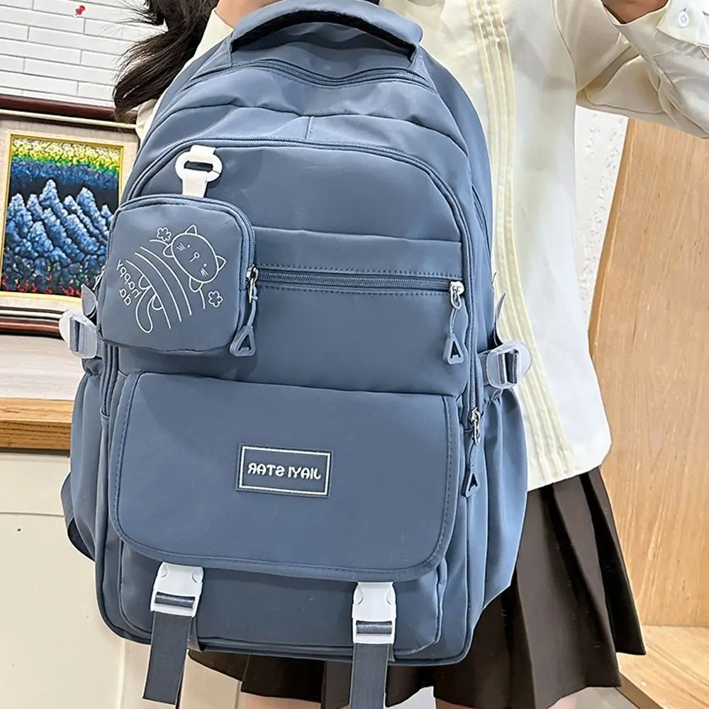 حقيبة ظهر بسيطة محمولة كاجوال مع محفظة حقيبة مدرسية ذات سعة كبيرة وحقيبة كتف خفيفة الوزن #4