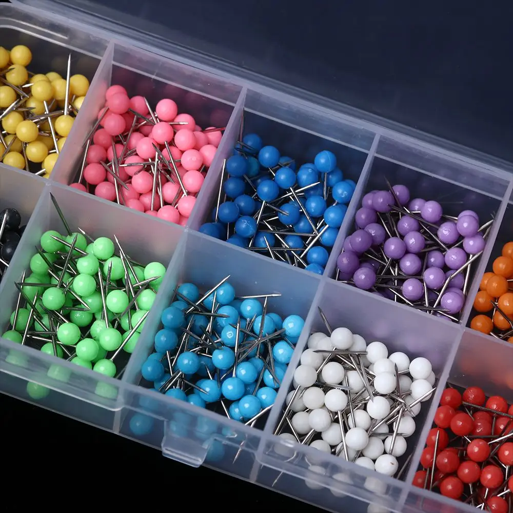 500Pcs/Set Map Tacks - Push Pins Plastic Head With Steel Point - Image 6
