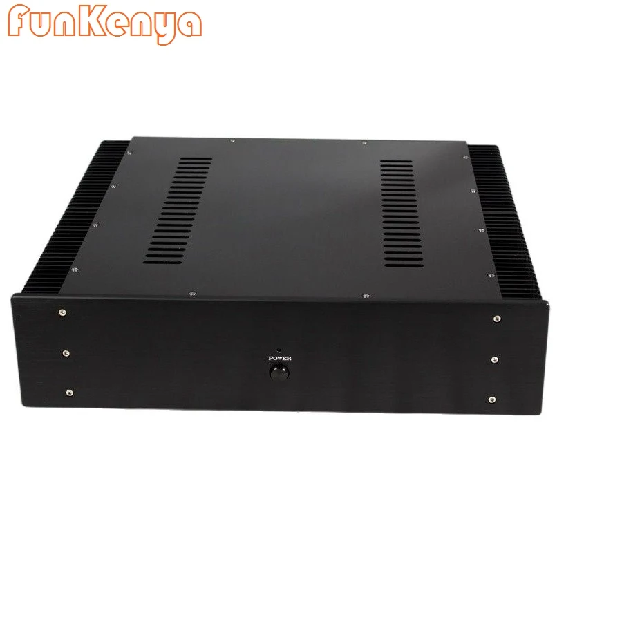 D412 W463 H110 Anodized DIY Amplifier Enclosure Power Amp Housing Rear Class A Tube Case Preamp Box DAC Decoder Shell Headphone