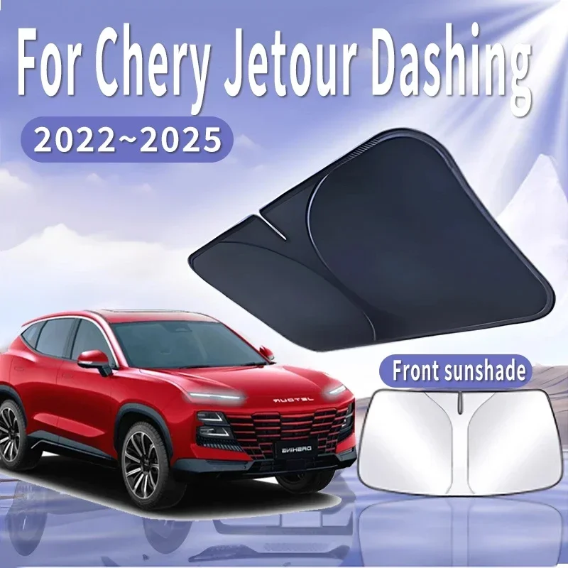 

Car Sun Visor For Chery Jetour Dashing 2022~2025 2023 2024 Front Windshield Sunshade Heat Insulation Summer Cooling Accessories